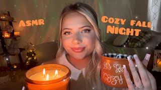 Asmr Cozy Fall Night Vibes 🎃🍂 Apple Cider, Candle Tapping, Relaxing You 👻