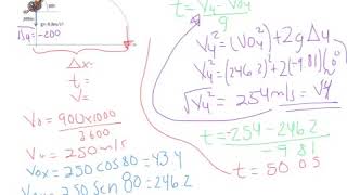 tiro parabólico: ejemplo resuelto 2/2