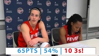 Caitlin Clark and Kelsey Mitchell Interview after Fever 100-93 win in Dallas; now above .500