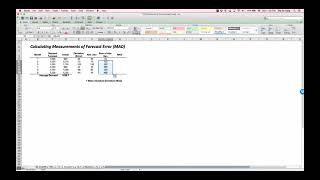 Lecture 3-4. Forecast Error (MAD)