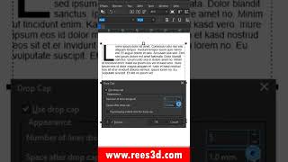 How to Add Drop Cap in CorelDRAW #shorts #rees3d #graphicdesign #coreldraw