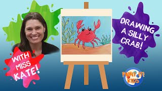 Drawing for Kids - How to Draw a Silly Crab - art for kids - Cute drawings