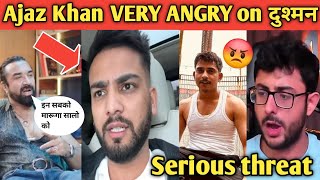 😡 OMG! Ajaz Khan VERY ANGRY on Rajveer Fitness, Elvish Yadav, Harsh Beniwal & Purav Jha