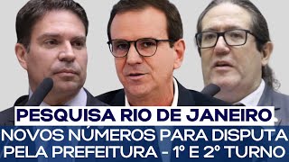 PESQUISA RJ: NOVOS NÚMEROS PARA DISPUTA PELA PREFEITURA - 1º E 2º TURNO