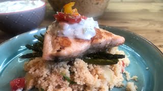 Seared Salmon with Tomato Couscous