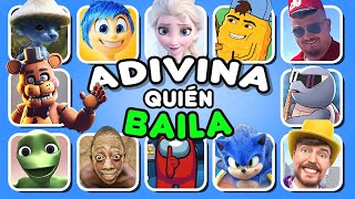 ¡ADIVINA 20 BAILES!😀¡ADIVINA QUIÉN BAILA!💃MrBeast💙Freddy Fazbear🐻Tenge Tenge❤️Elsa😍Gato Pitufo😻