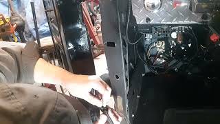 Installing door jamb conduit. 1941 Dodge WC truck.  Episode 2 of 2.