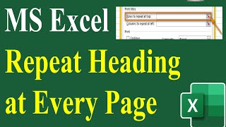 Repeat row at every page in MS Excel