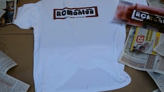 How to paint RCMantux sign on T-Shirt and on table