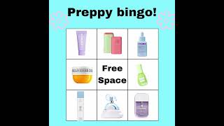 Preppy bingo!🫶🌸 #preppyyyy #staypreppy #skincare