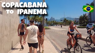 【4K】 🇧🇷 Walk • COPACABANA TO IPANEMA | RIO DE JANEIRO BRAZIL