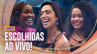 GIOVANNA, RAQUELE E THALYTA SÃO ESCOLHIDAS AO VIVO PARA ENTRAREM NA CASA! 🏠 | BBB 24