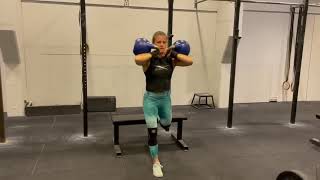 Kettlebell Front Rack Bulgarian Split Squats