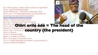 In this series, I taught about "Orí" and all the vocabulary associated with it. #yoruba