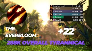 +22 everbloom Destruction Warlock POV 288k overall  dragonflight 10.2.0 season 3