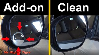 How To Remove  Add-on Blind Spot Mirror and Remove Tape Adhesive From Car Mirror