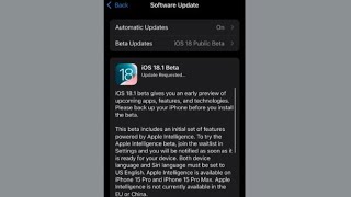 iOS 18.1 Public Beta 1 Update for iPhone With Apple Intelligence Features Rolls Out