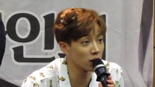 Kikwang talking to Daegu fans 160713 Ilsan Fansign B2ST