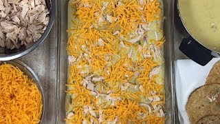 Green Chicken Enchilada Recipe -  Easy Casserole to Feed a Crowd