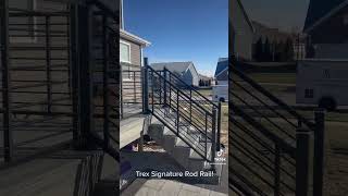 Trex Signature Rod Railing Installed on Composite Deck and Paver Patio!