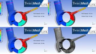 CFX Berlin-Video: CFD simulation of a 3D vane pump compressor with three different rotor diameters