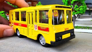 🚍 Моделька школьного автобуса ПАЗ 3205. Про машинки