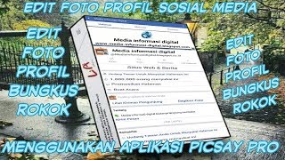 Cara membuat edit foto profil sosial media bungkus rokok