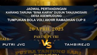 🔴Live Bola Voli Tumpukan tanjungsari Putri jvc vs tambirejo