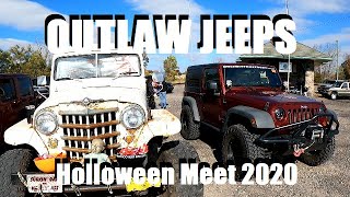 Outlaw Jeeps Holloween meet and greet 2020 decorated jeeps,  Wyandotte