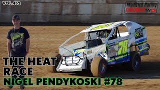 NOVICE Sportsman heat race at Ransomville onboard with Nigel Pendykoski #78 #THEHEATRACE