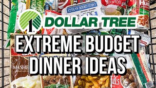 EXTREME GROCERY BUDGET DOLLAR TREE | Grocery Haul and Meal Plan | Dollar Tree Dinner Ideas