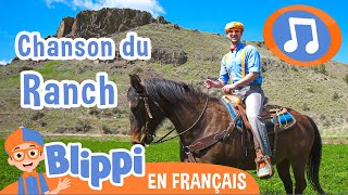 Dans le ranch | 🎵Blippi en Français -  Chansons pour enfants