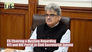 CS Chairing a Meeting Regarding RTI and NIC Portal at Civil Secretariat Jammu