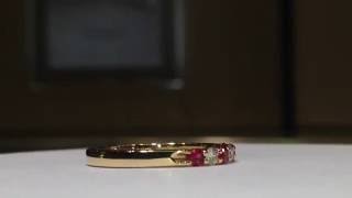 0.65 tcw. Ruby & Diamond Ring in 14K Gold - WATCH VIDEO