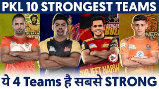 PKL 2023 - Top 4 strongest teams || Pro kabaddi 10 Strongest teams