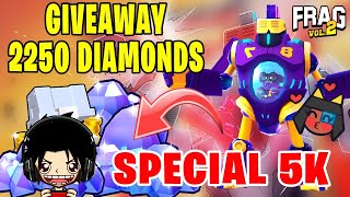 🔥LIVE GIVEAWAY 2250 DIAMONDS SPECIAL 5K SUBSCRIPTORES AND 1M FOLLOWS IN FRAG  🔥✅✅