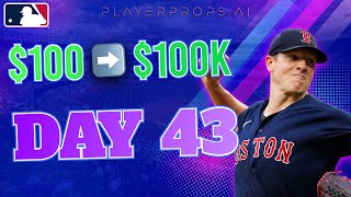 $100 into $100K Challenge | Day 43 | Free MLB Picks & Predictions 8/15/24