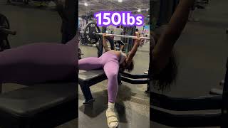 WOMEN BENCHES 150lbs FOR REPS #gym #workout #fitness #gymlife #gymmotivation #exercise #powerlifting