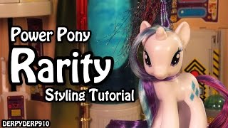 My Little Pony:  Rainbow Power Pony Rarity Hair Styling Tutorial MLP