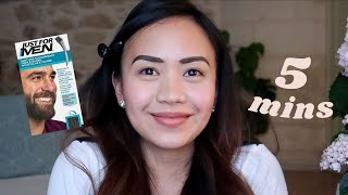 HOW I TINT MY EYEBROWS WITH BEARD DYE | amazingkatrinajane