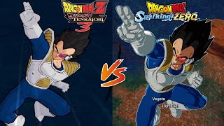 Tenkaichi 3 vs Sparking! Zero Vegeta (Scouter) Supers and Ultimate