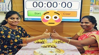 CRAZY Punishment ever | 30 Bananas Eating Challenge 6 Mins | Healthy Food Challenge Saranya & Santhi