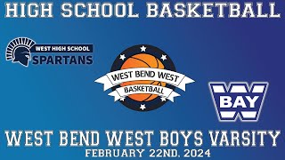 West Bend West Boys vs Whitefish Bay Basketball - February 22, 2024