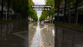 Let children jump freely in the #puddles | Exploring an Italian town by🌊 #Italy #ocean #autumn