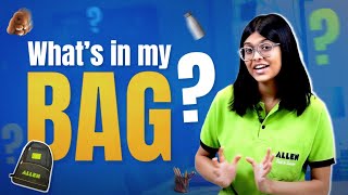 What's in My ALLEN Bag ft. JEE Aspirant  🎒| Essentials & Surprises