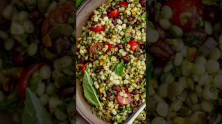 Summer Charred Corn Couscous Salad | Perfect for Lunch or Dinner! 🌽🍅 #shorts #saladrecipe