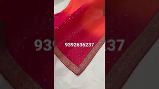 Two Tone Heavy Georgette Fabric All Over Saree Foil Print&Attached Weaving Bordar With Zari Blouse