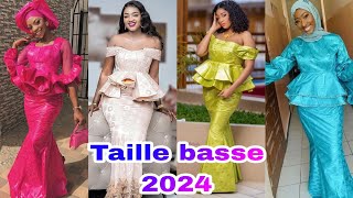 New modèl taille basse sénégalais en bazin et geztner #fashion #model #mode #senegal #couture #style