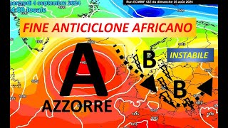 METEO - NEI MODELLI LA FINE DEL CALDO AFRICANO A INIZIO SETTEMBRE, TEMPORALI E PIU' FRESCO