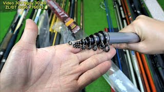 Video 304 - Xả Lô Cần Dây Trong Nhật Carbon - Cần Câu 3 Khúc Shimano Cứng BX - Cần Câu Tra